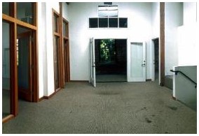 Before: general view of office and corridor space prior to construction